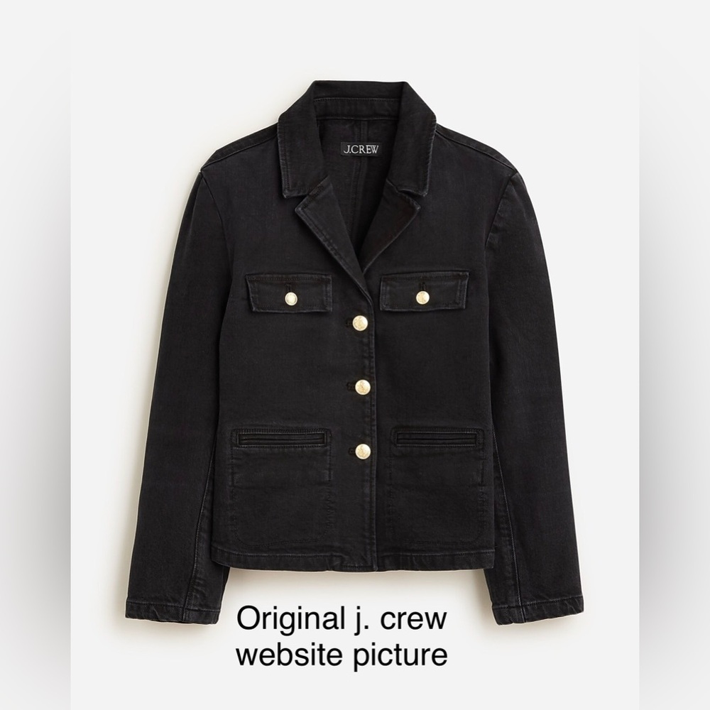 J.Crew Denim blazer-jacket in washed black size 0